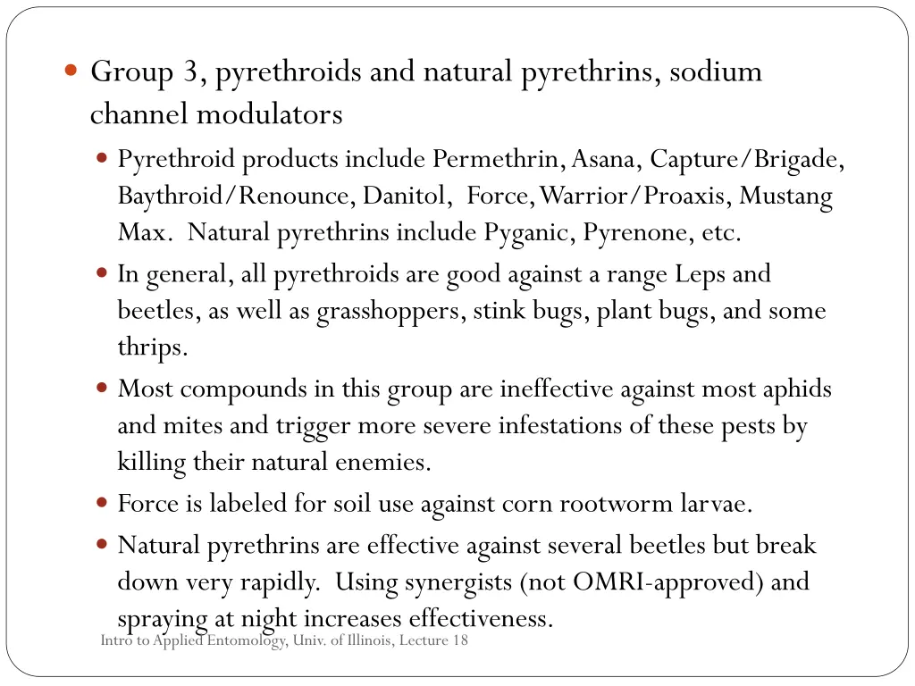 group 3 pyrethroids and natural pyrethrins sodium