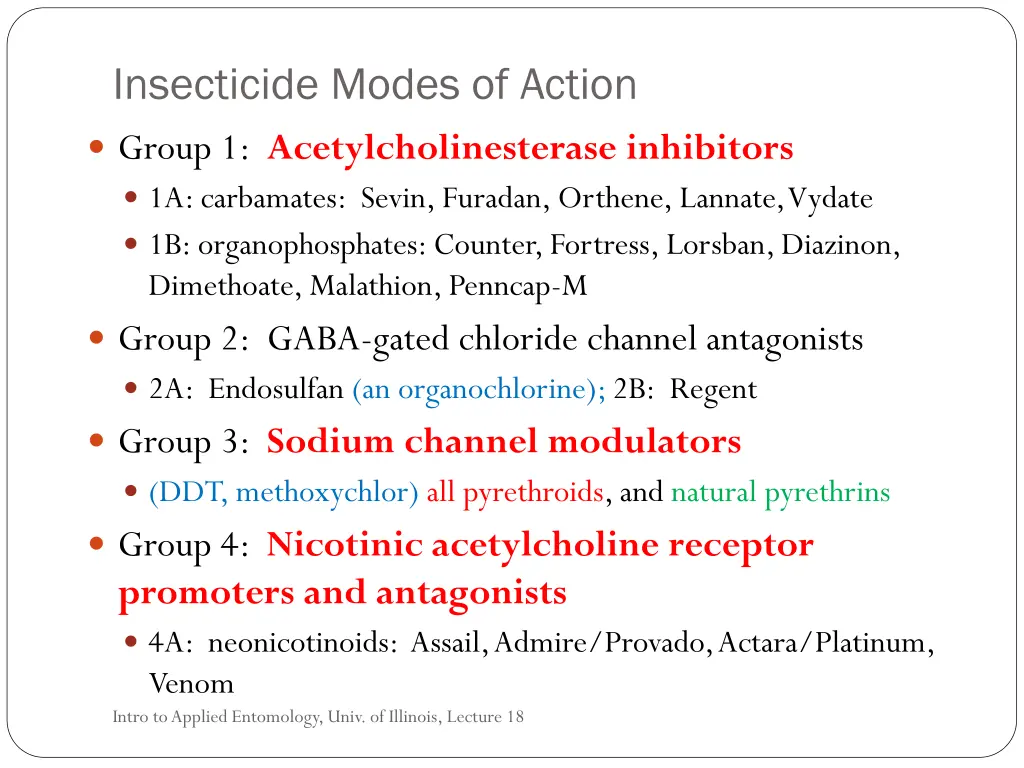 insecticide modes of action 1