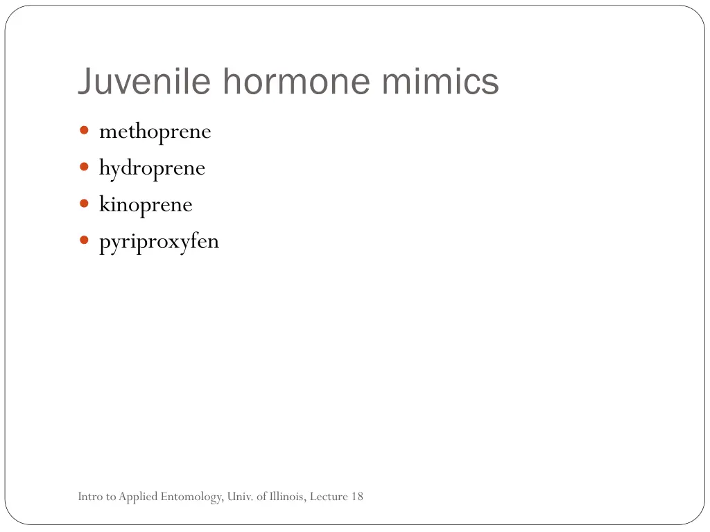 juvenile hormone mimics