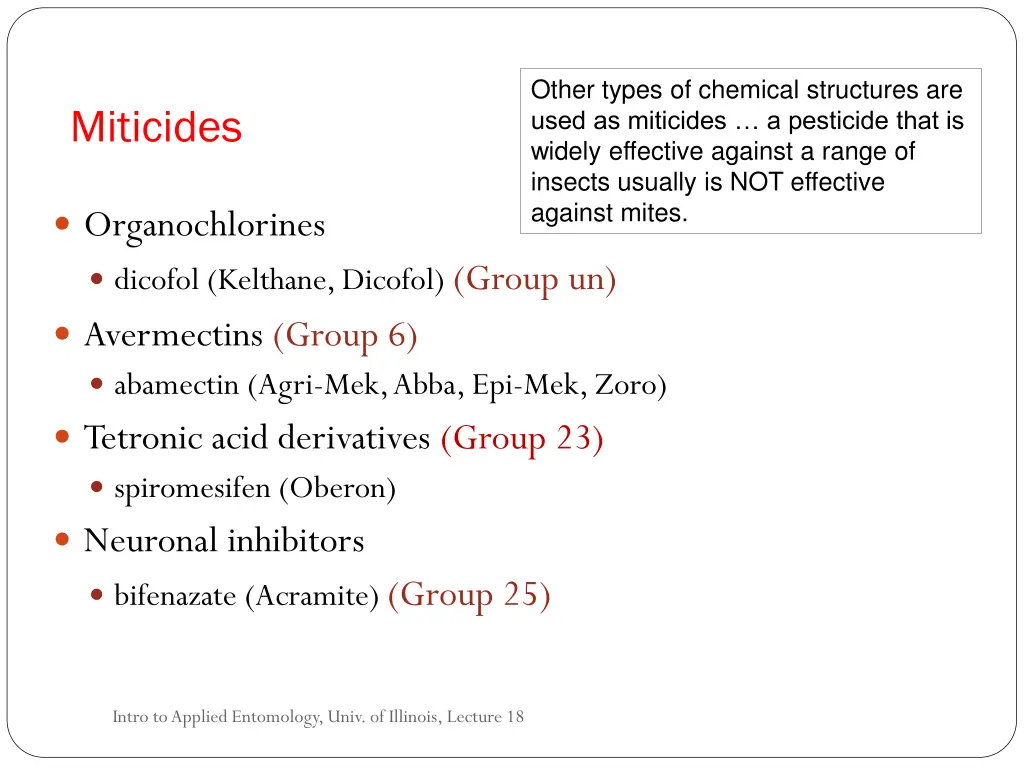 other types of chemical structures are used