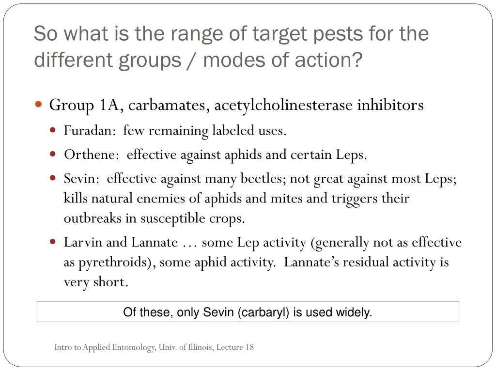 so what is the range of target pests