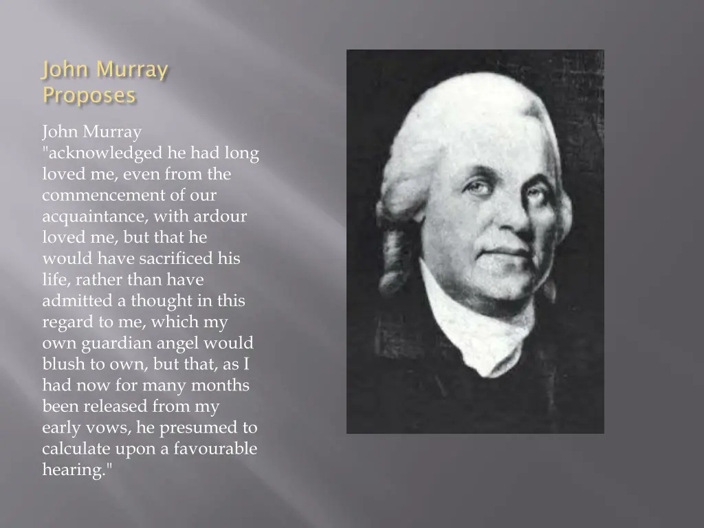 john murray proposes