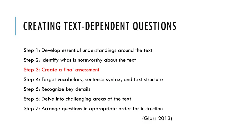 creating text dependent questions 2