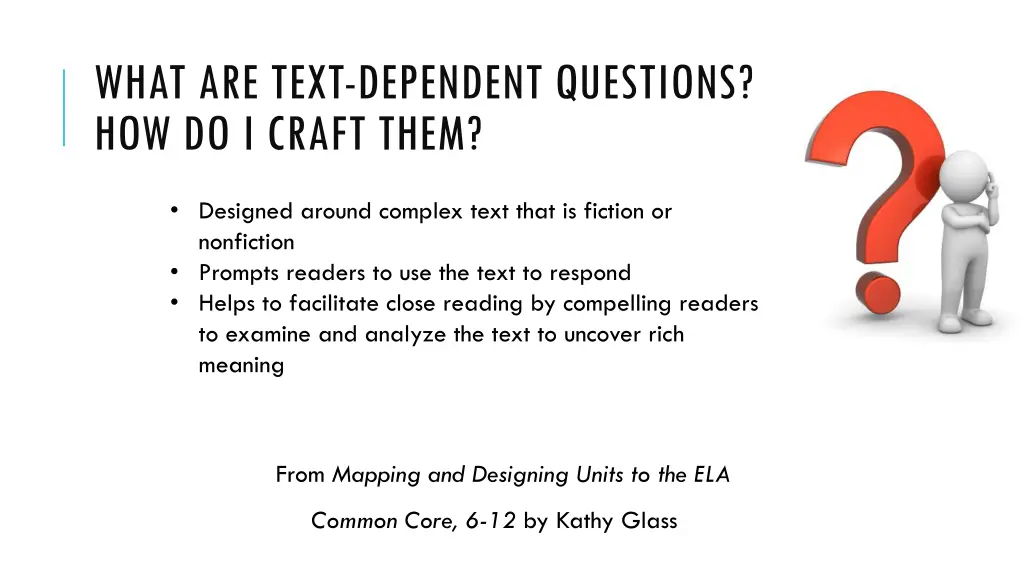 what are text dependent questions how do i craft