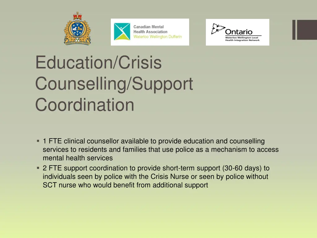 education crisis counselling support coordination