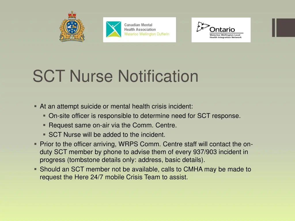 sct nurse notification