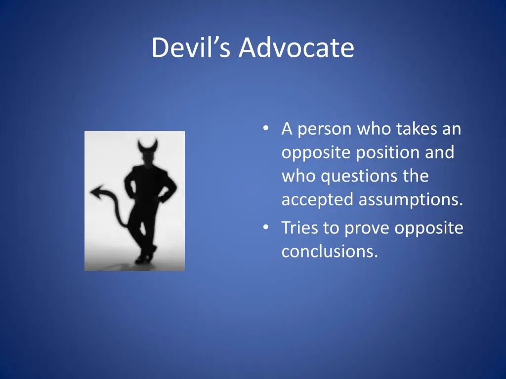 devil s advocate