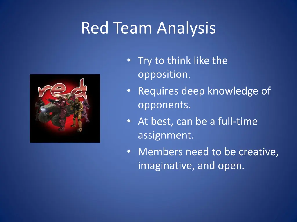 red team analysis