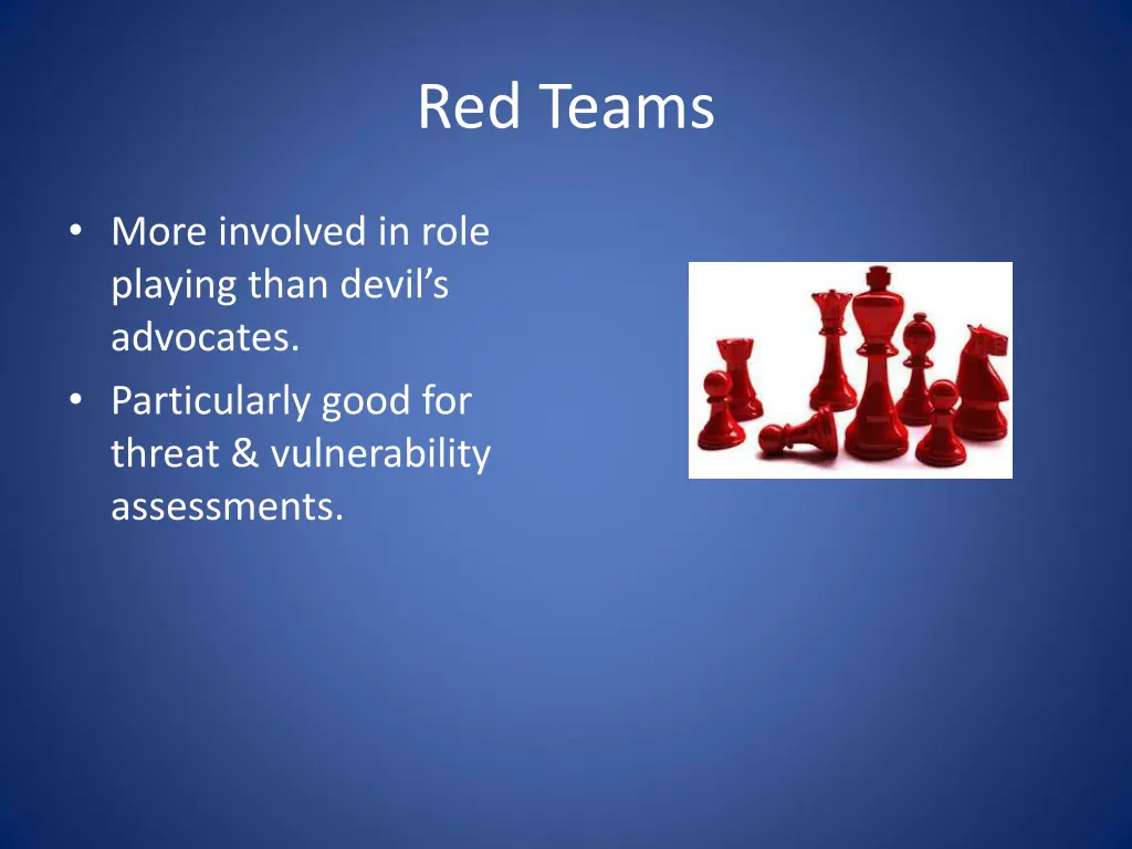 red teams