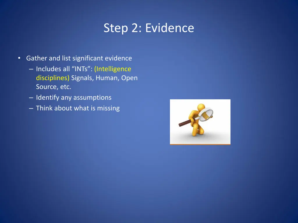 step 2 evidence