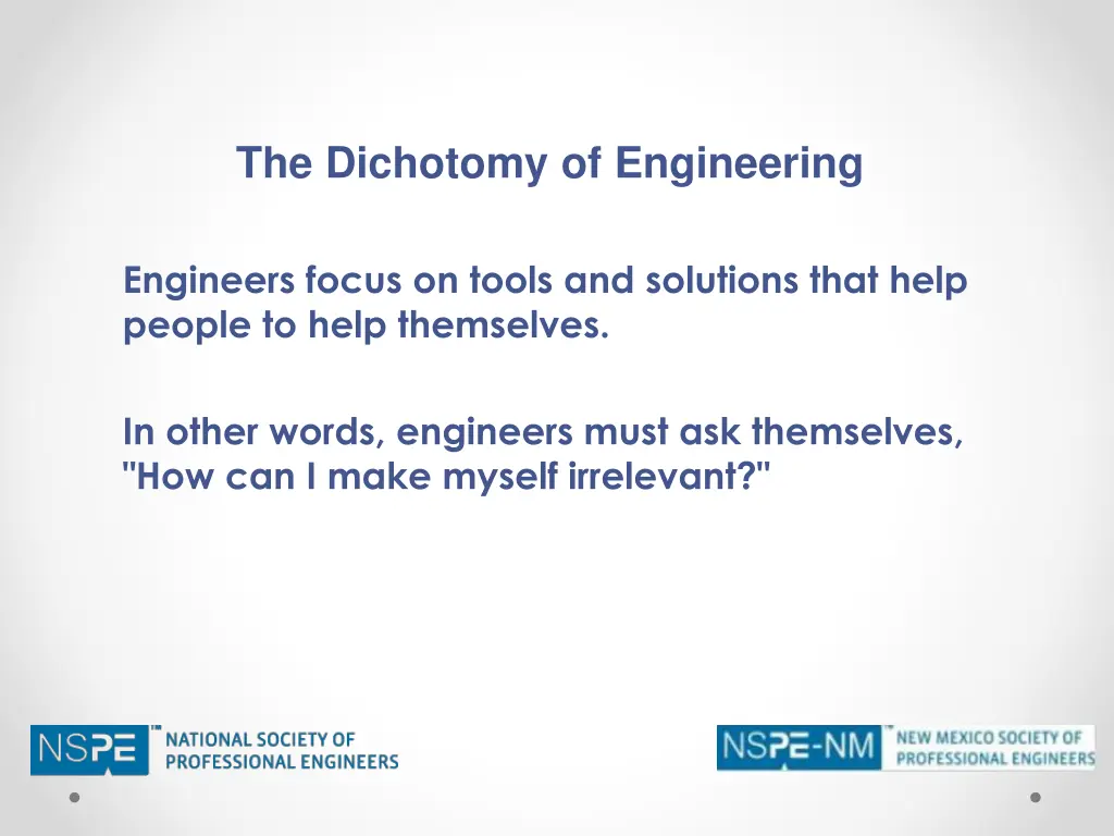 the dichotomy of engineering