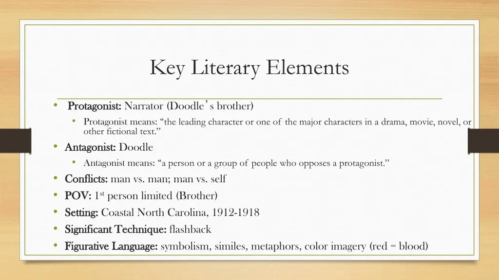 key literary elements