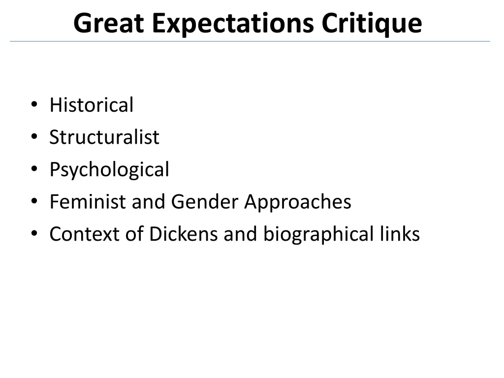 great expectations critique