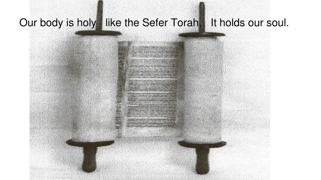 our body is holy like the sefer torah it holds