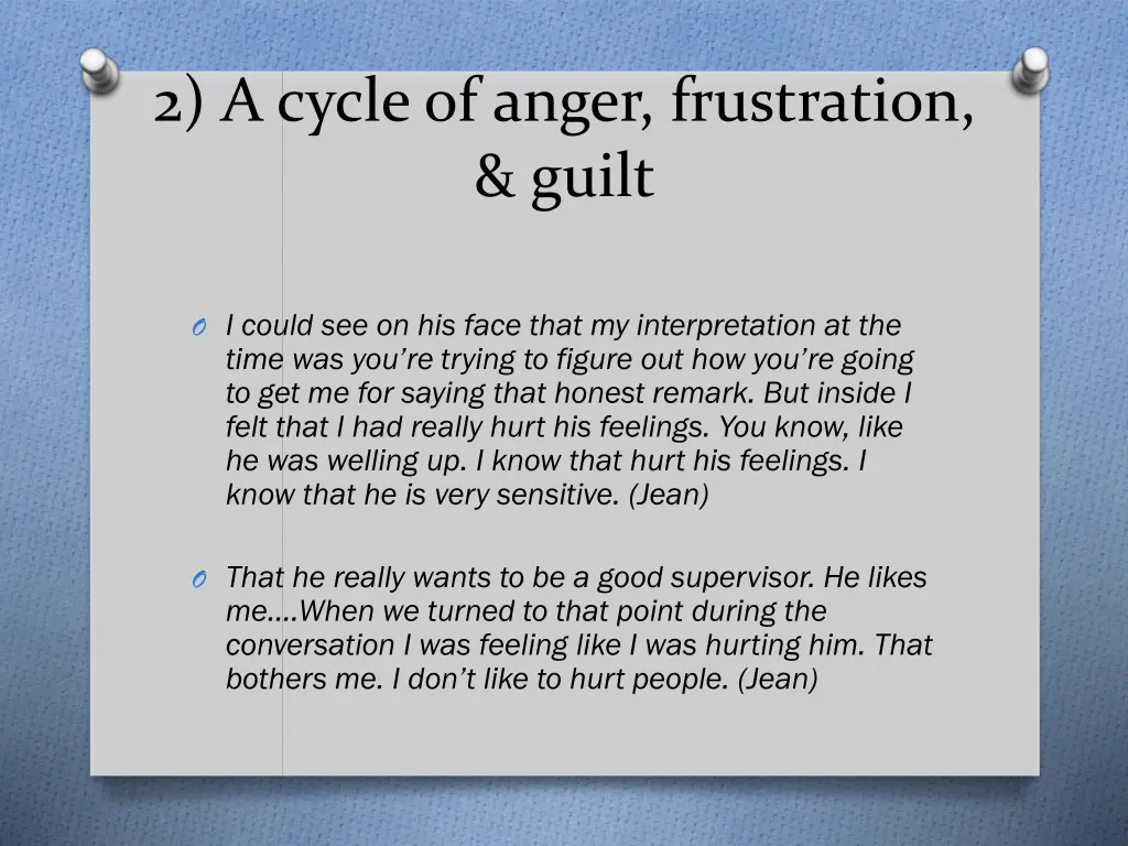 2 a cycle of anger frustration guilt