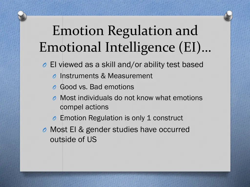 emotion regulation and emotional intelligence ei 1