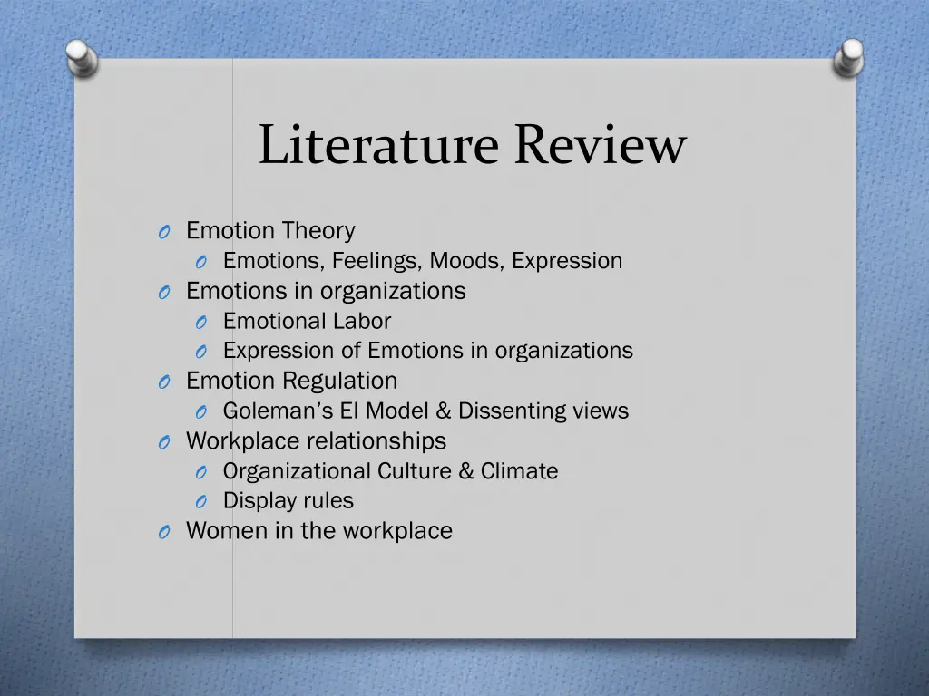 literature review