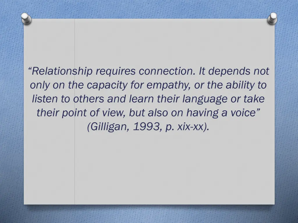 relationship requires connection it depends