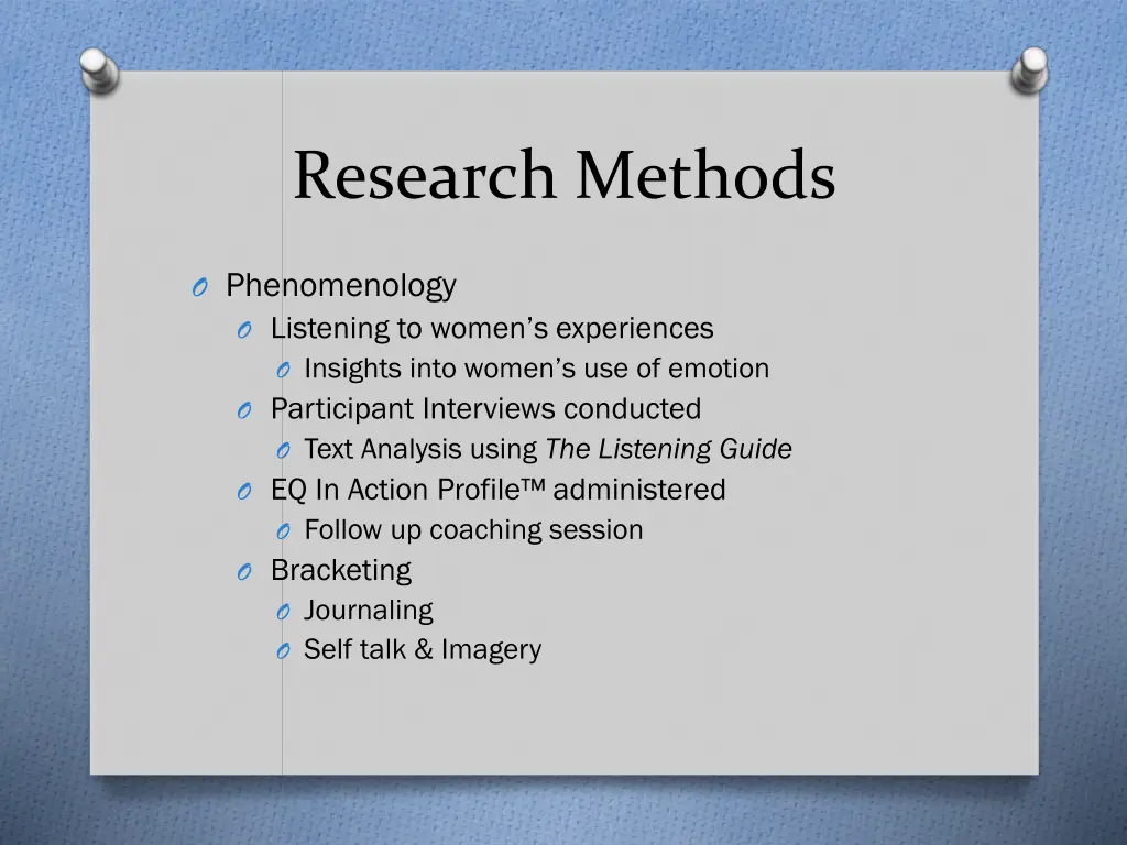 research methods