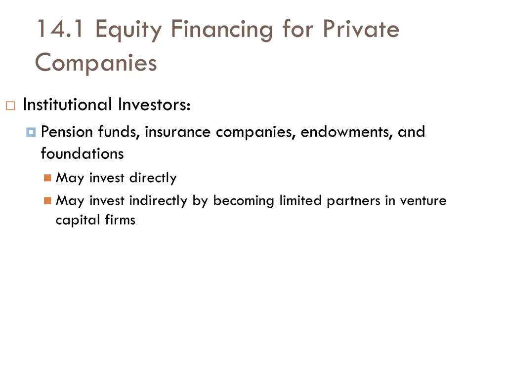 14 1 equity financing for private companies 3