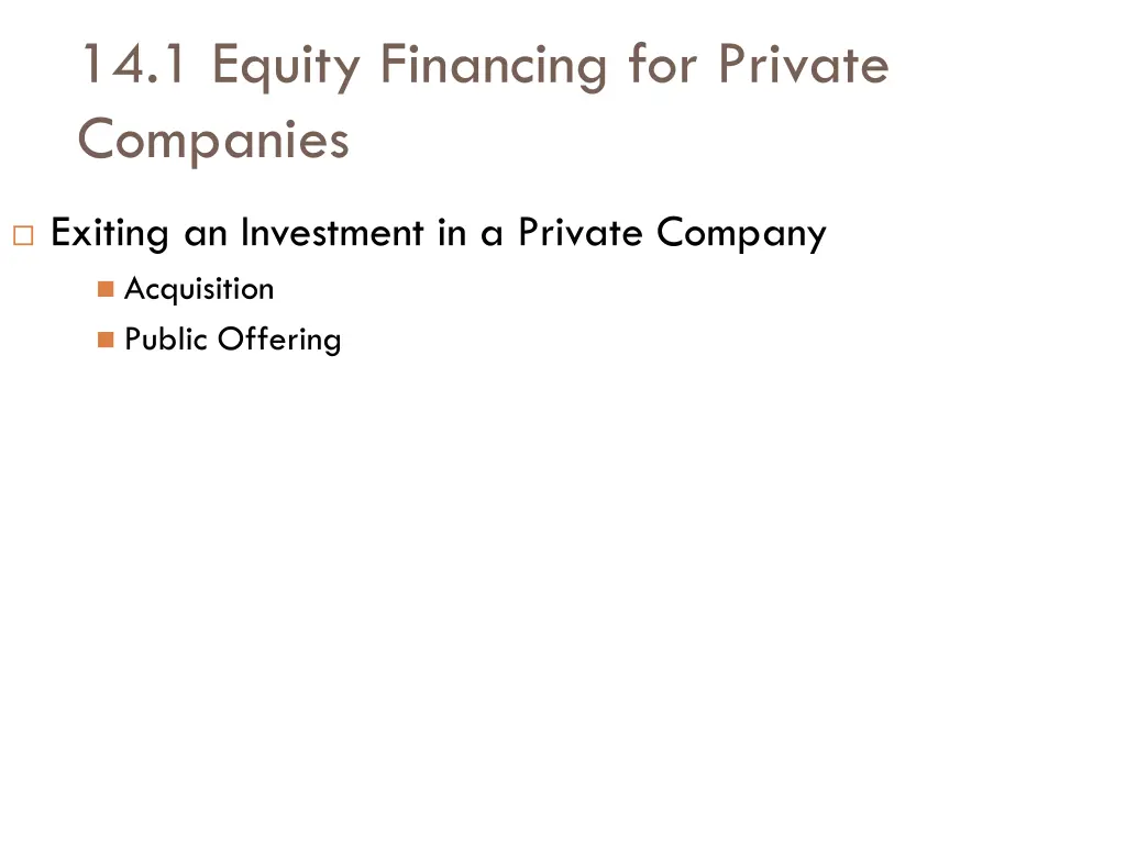 14 1 equity financing for private companies 6