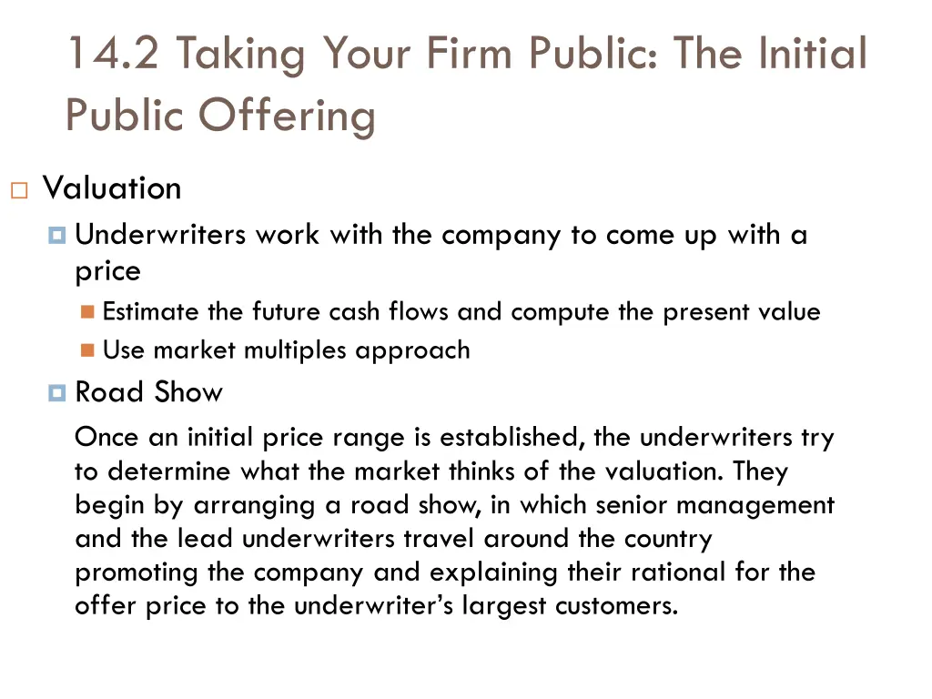 14 2 taking your firm public the initial public 4