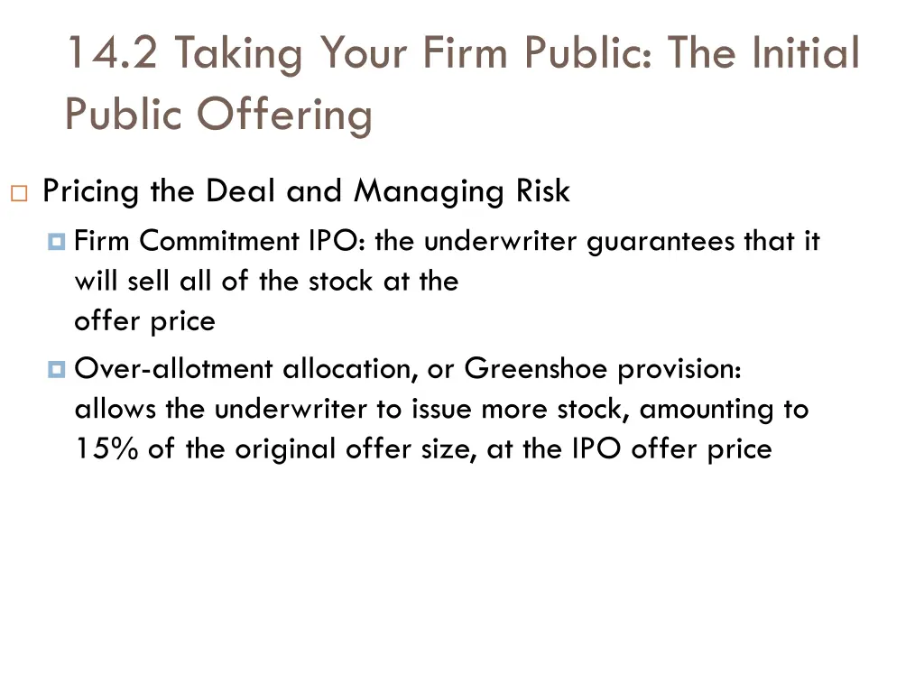 14 2 taking your firm public the initial public 7