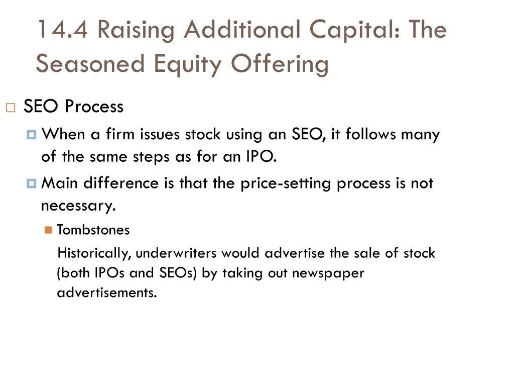 14 4 raising additional capital the seasoned 1