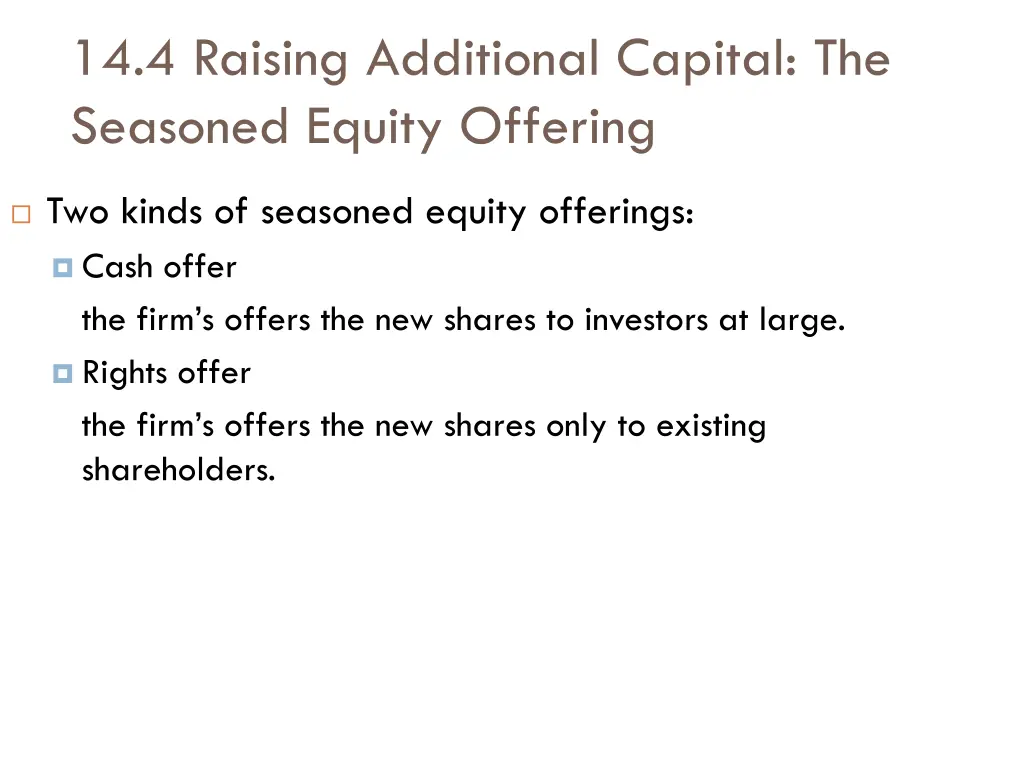 14 4 raising additional capital the seasoned 2