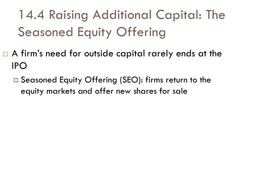 14 4 raising additional capital the seasoned