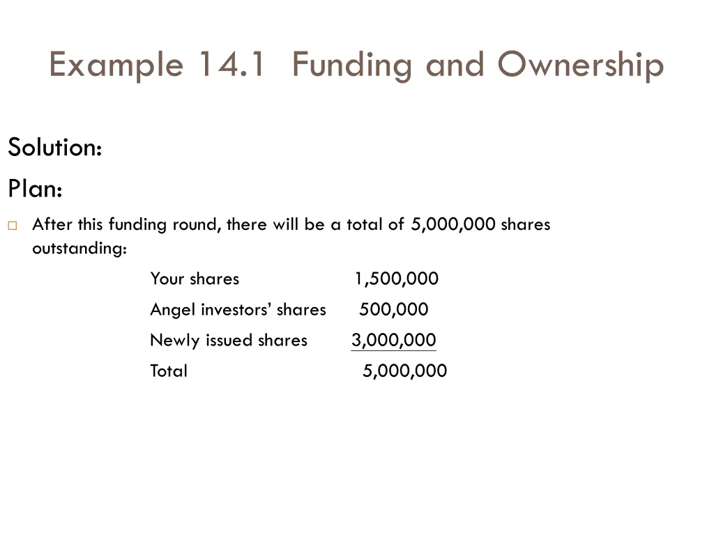 example 14 1 funding and ownership 2