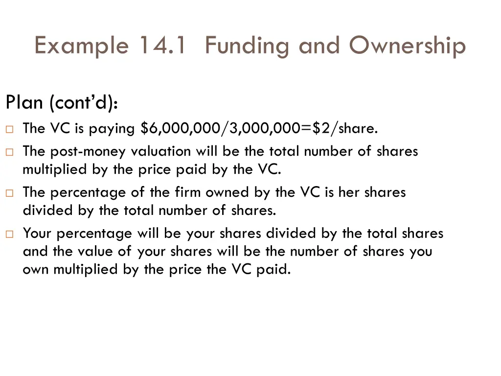 example 14 1 funding and ownership 3