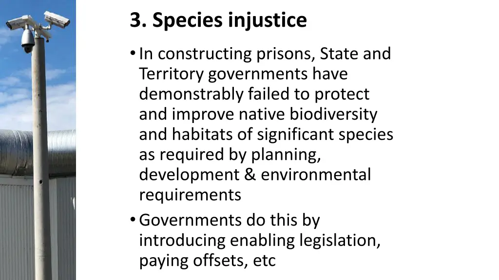 3 species injustice