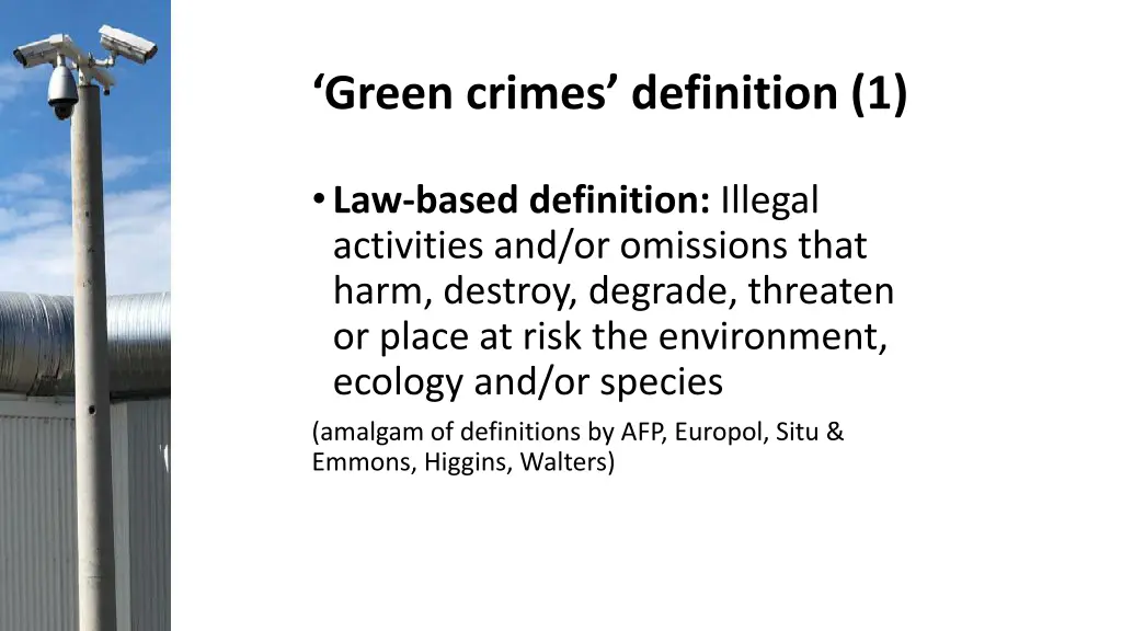 green crimes definition 1