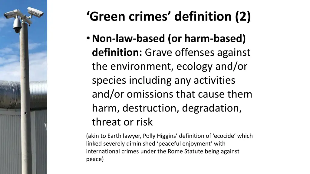 green crimes definition 2