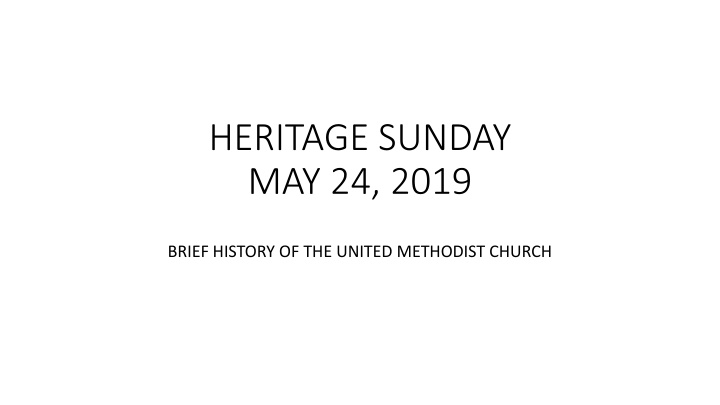 heritage sunday may 24 2019