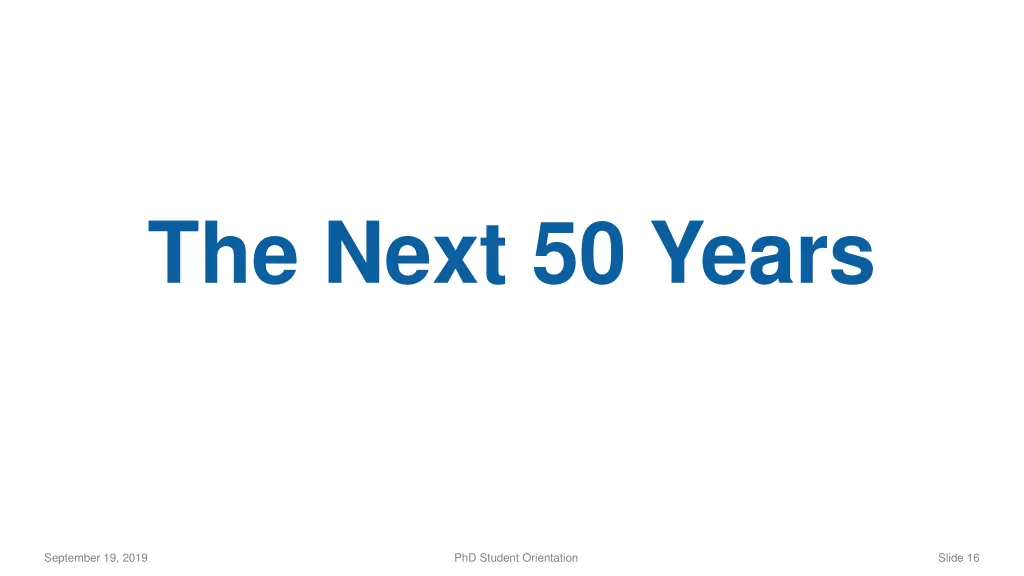 the next 50 years