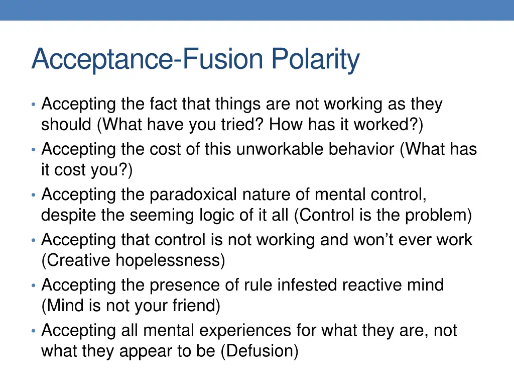 acceptance fusion polarity