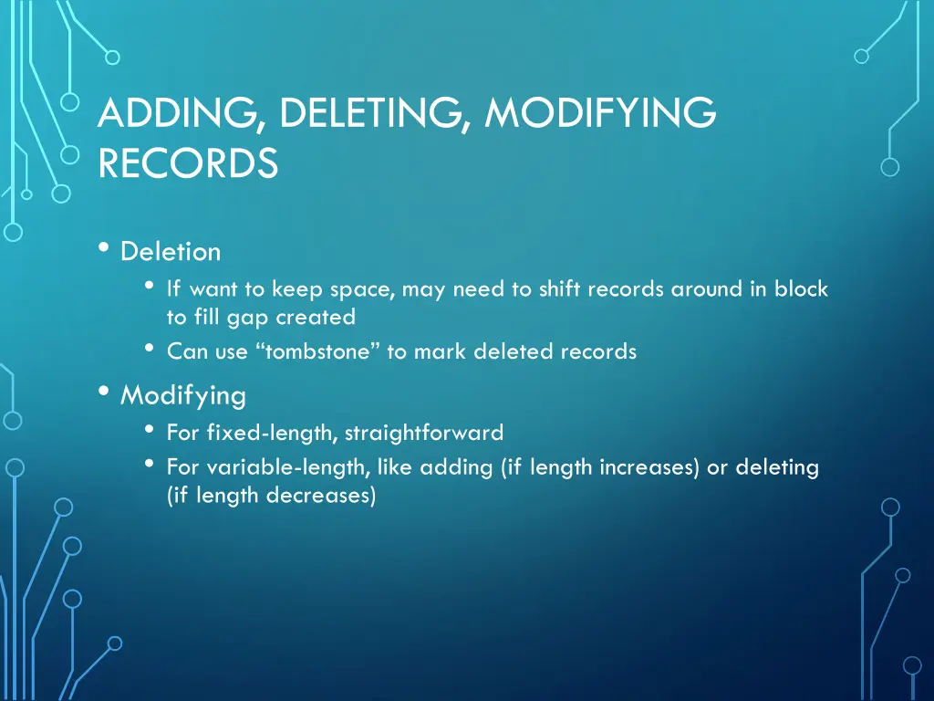 adding deleting modifying records 1