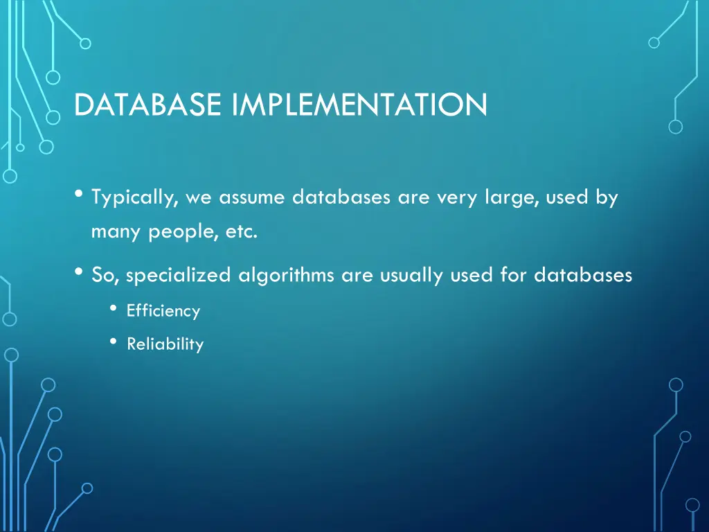 database implementation