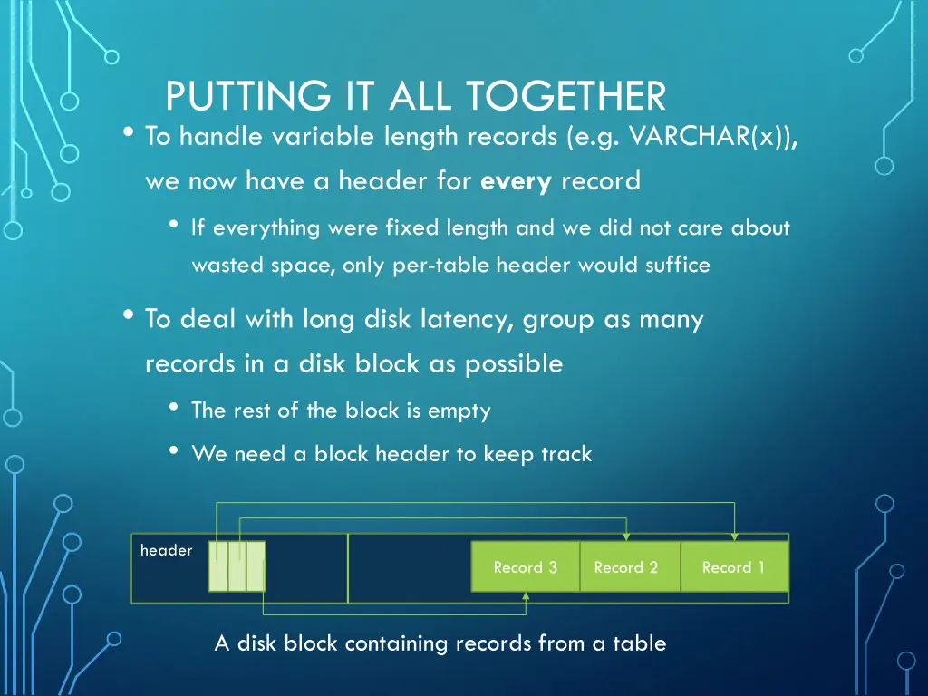 putting it all together to handle variable length