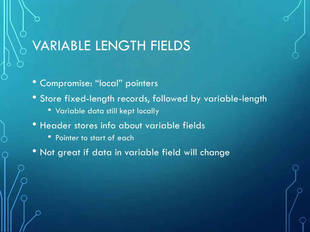 variable length fields 1