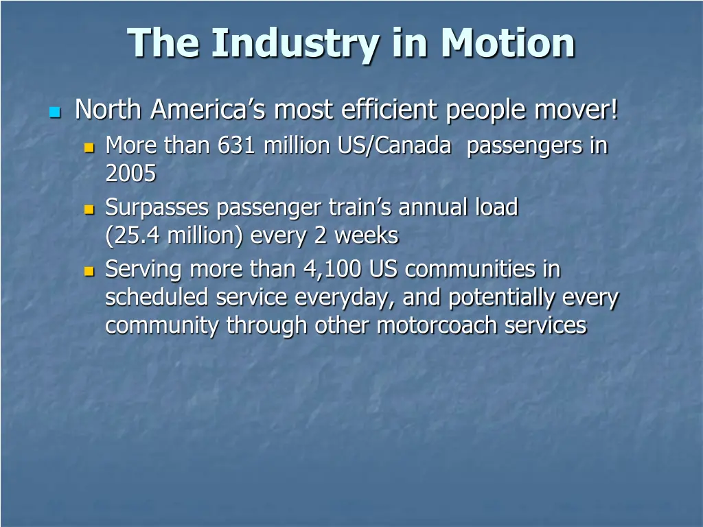 the industry in motion