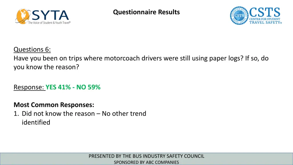 questionnaire results 11