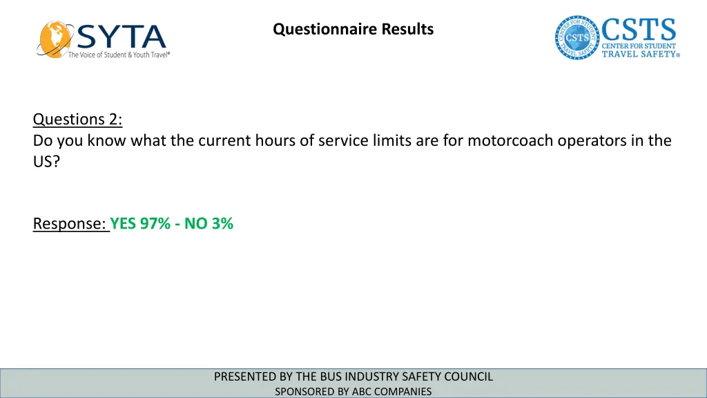 questionnaire results 3