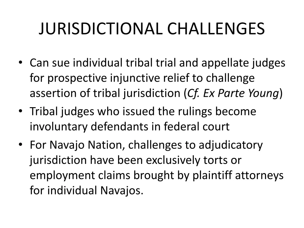 jurisdictional challenges