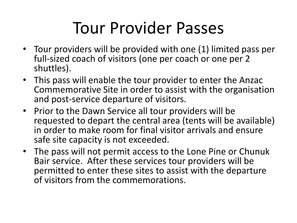 tour provider passes