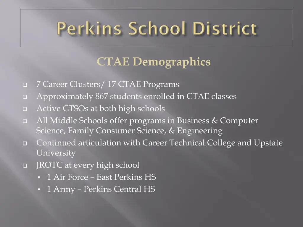 ctae demographics