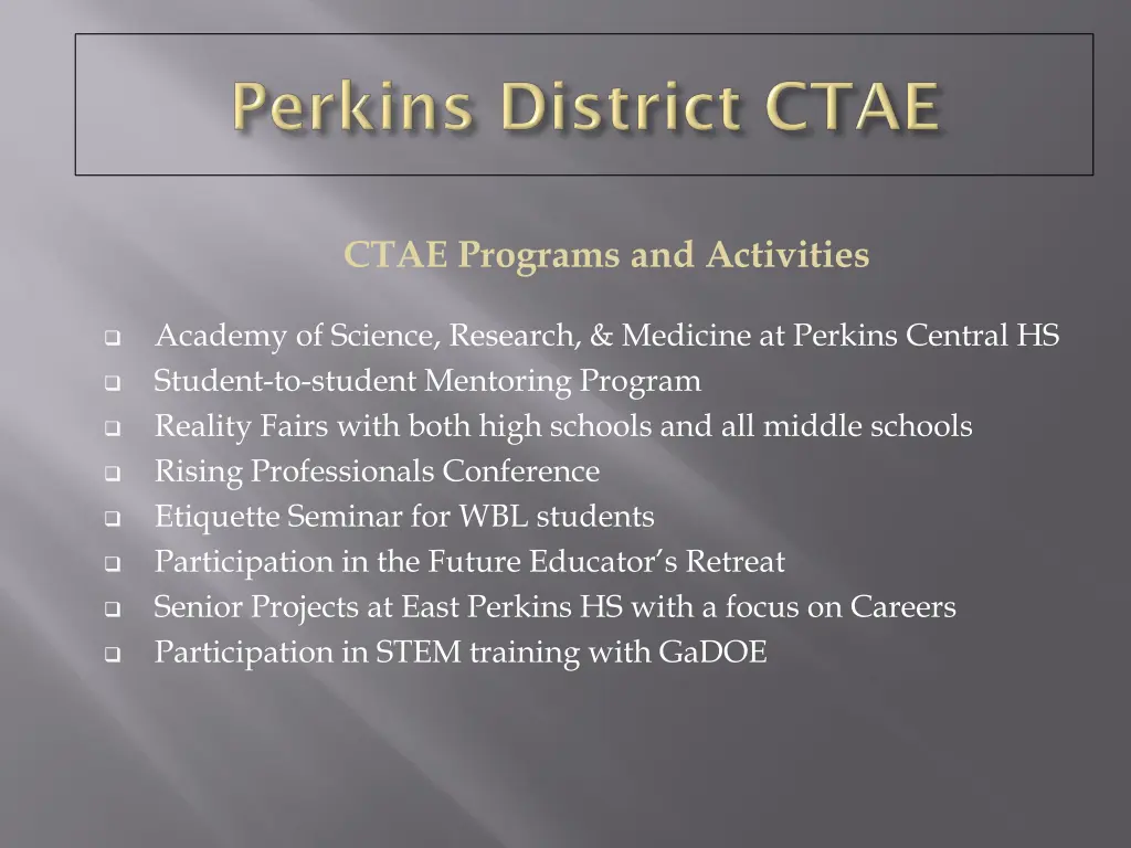 ctae programs and activities