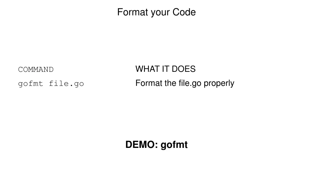 format your code